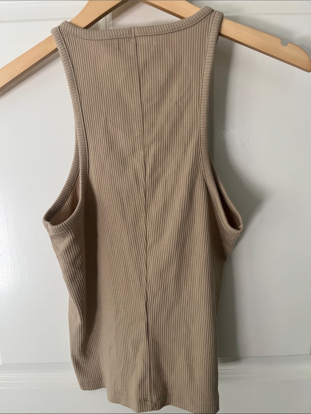 J. Crew Favorite Ribbed Tan Tank Size Medium - Picture 4 of 4